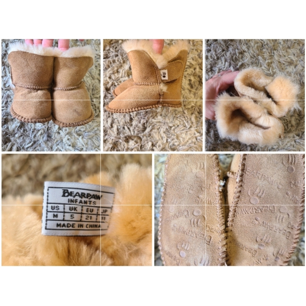 Bear Paw Boots Toddler Size 3 Tan Fur Boots